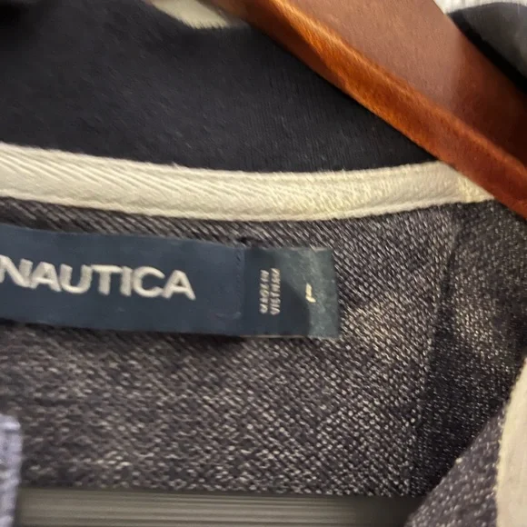 Nautica Men's Navy Blue Polo Shirt, Business Casual Collared Dress Shirt - Picture 6 of 9